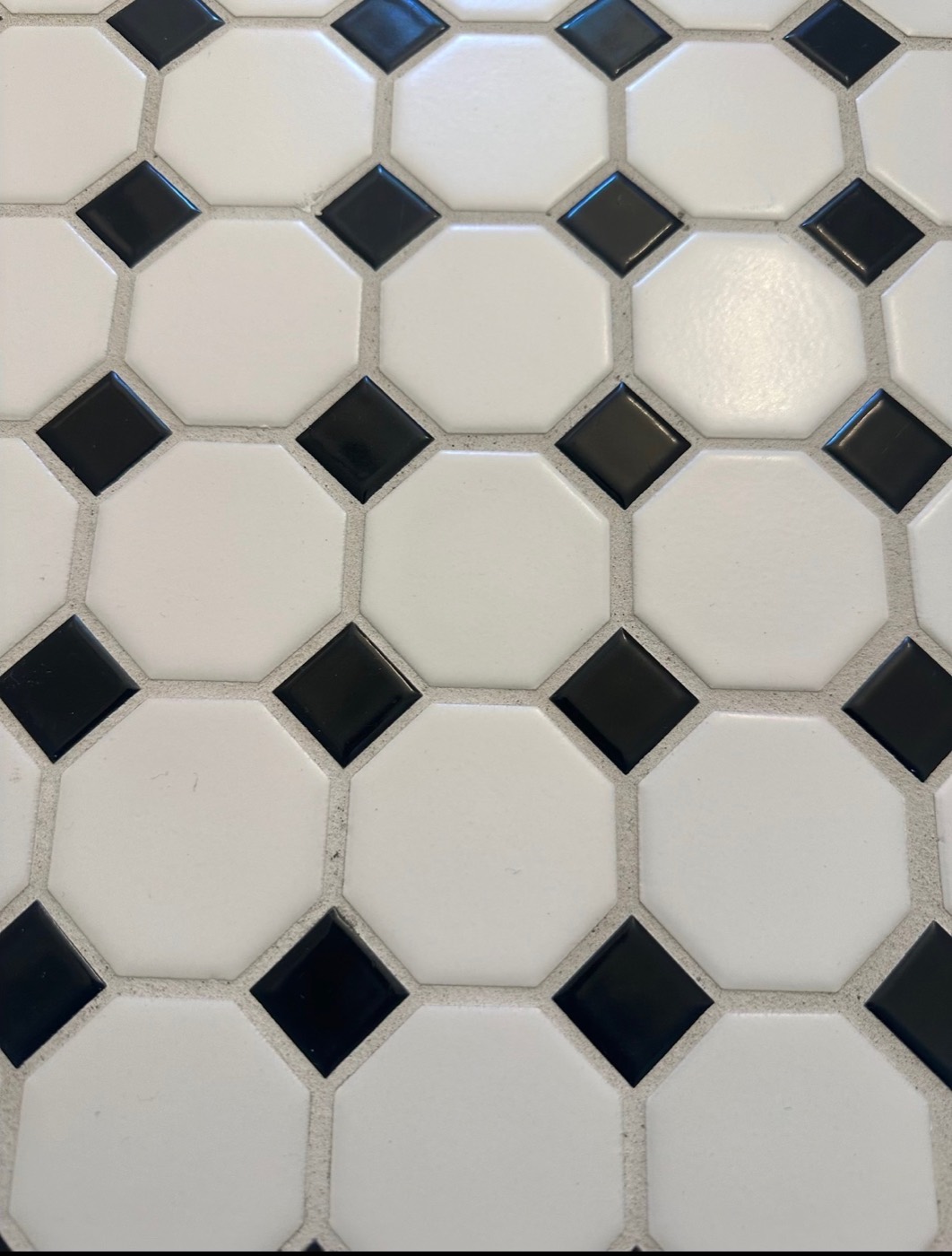 Tile and grout after cleaning